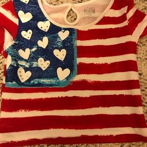 American flag justice crop top